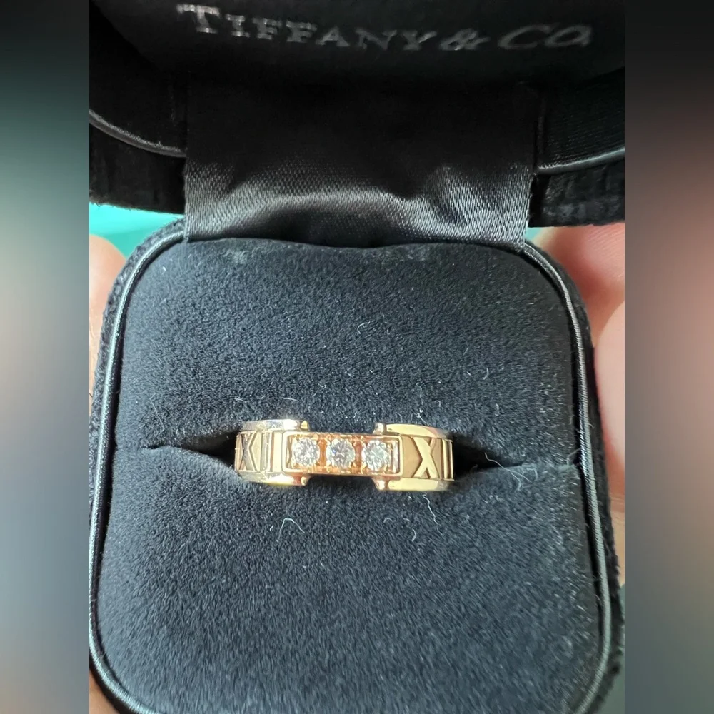 Tiffany & Co. Atlas Ring with Diamonds - Picture 2 of 7